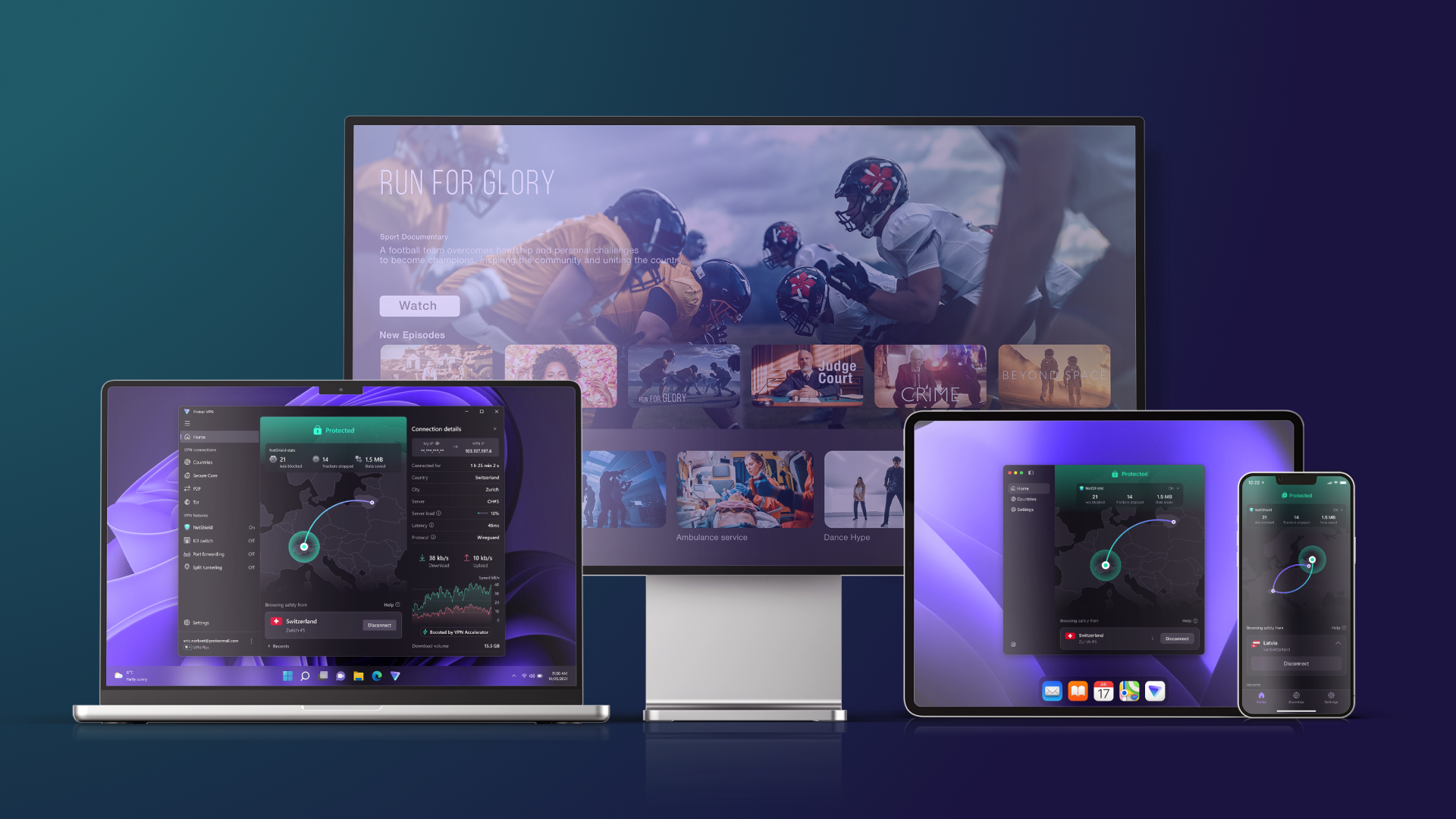 Proton VPN Desktop App Interface